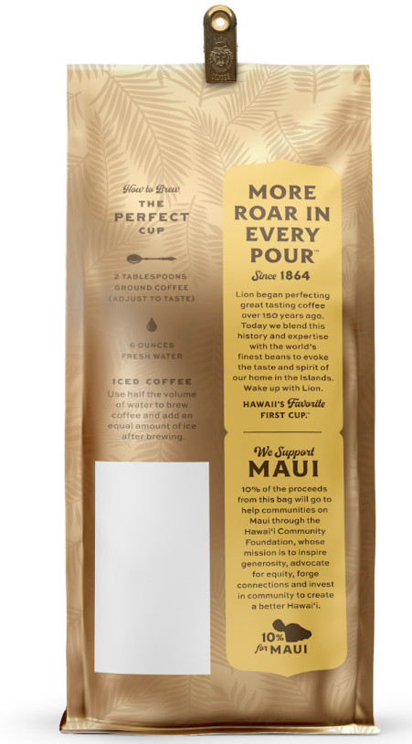 ☕️ LION COFFEE – 100% Maui Coffee Whole Bean Medium Roast 7oz