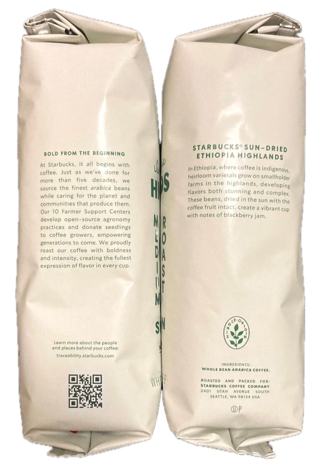 Starbucks Whole Bean Ethiopia 16 Ounces Pack Of 2