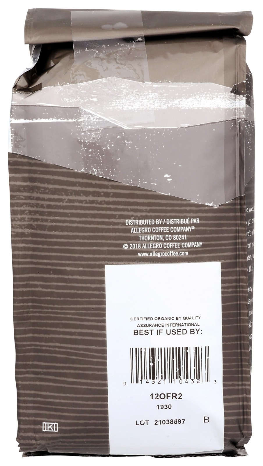 Organic French Roast Whole Bean Coffee, 12 oz