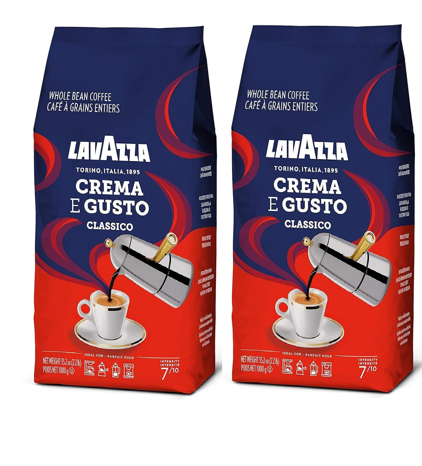 Lavazza Crema E Gusto Whole Bean Coffee (4.4 lb, 2 – pack ) – NEW – Free Ship