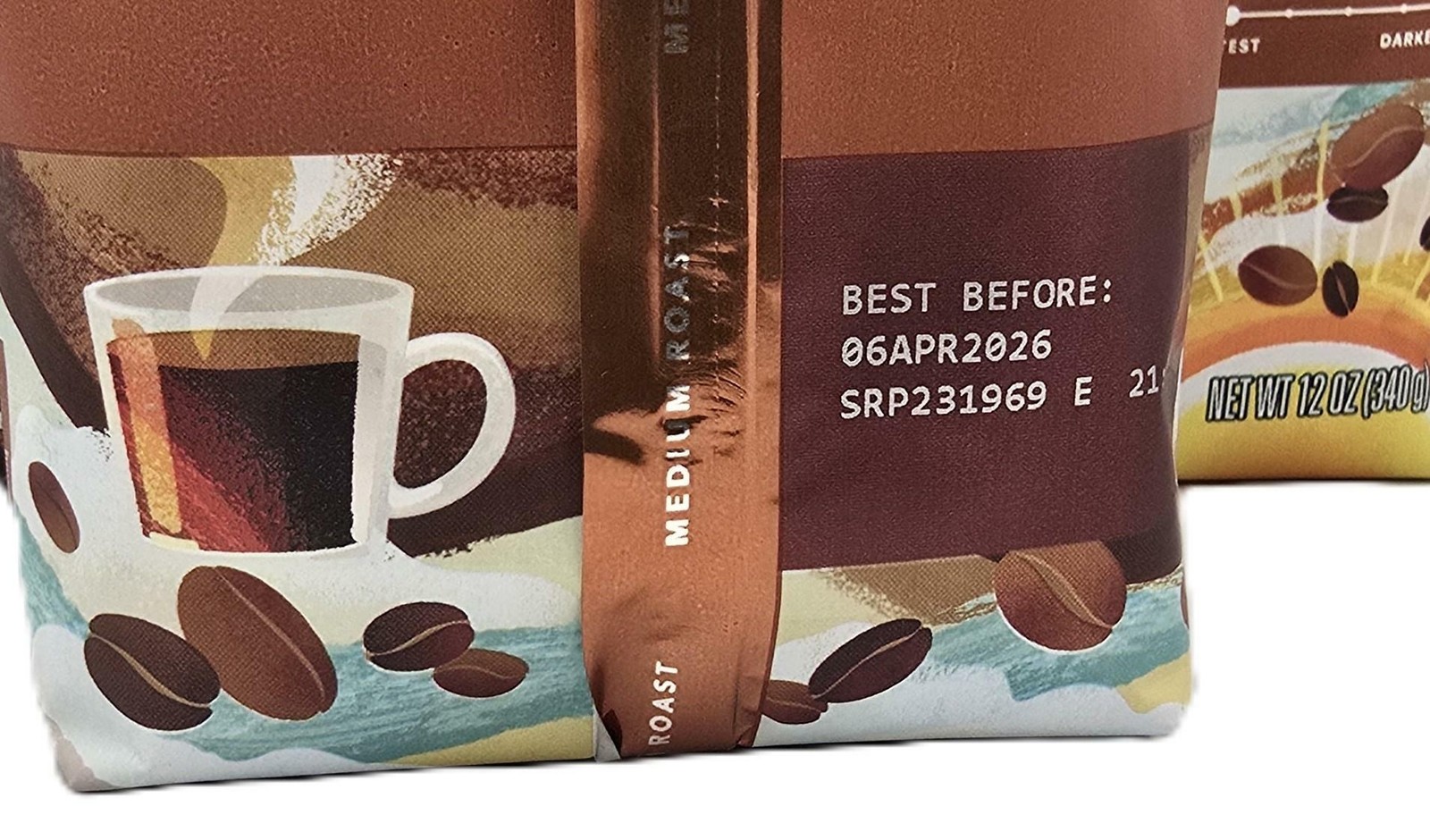 Starbucks Whole Bean Med Roast Coffee Breakfast Blend 3/12oz Bags SEE DESCRIPTIO
