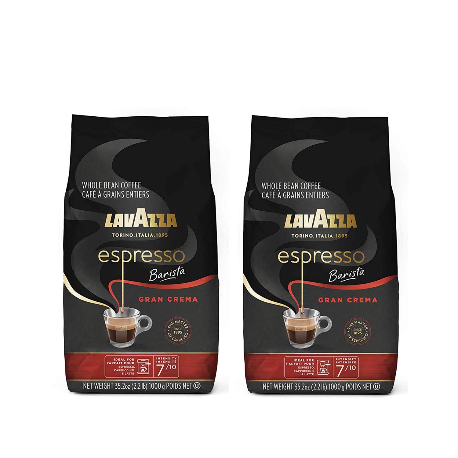Lavazza Gran Crema Espresso, 2.2-Pound – Pack of 2 35.28 Ounce (Pack 2)