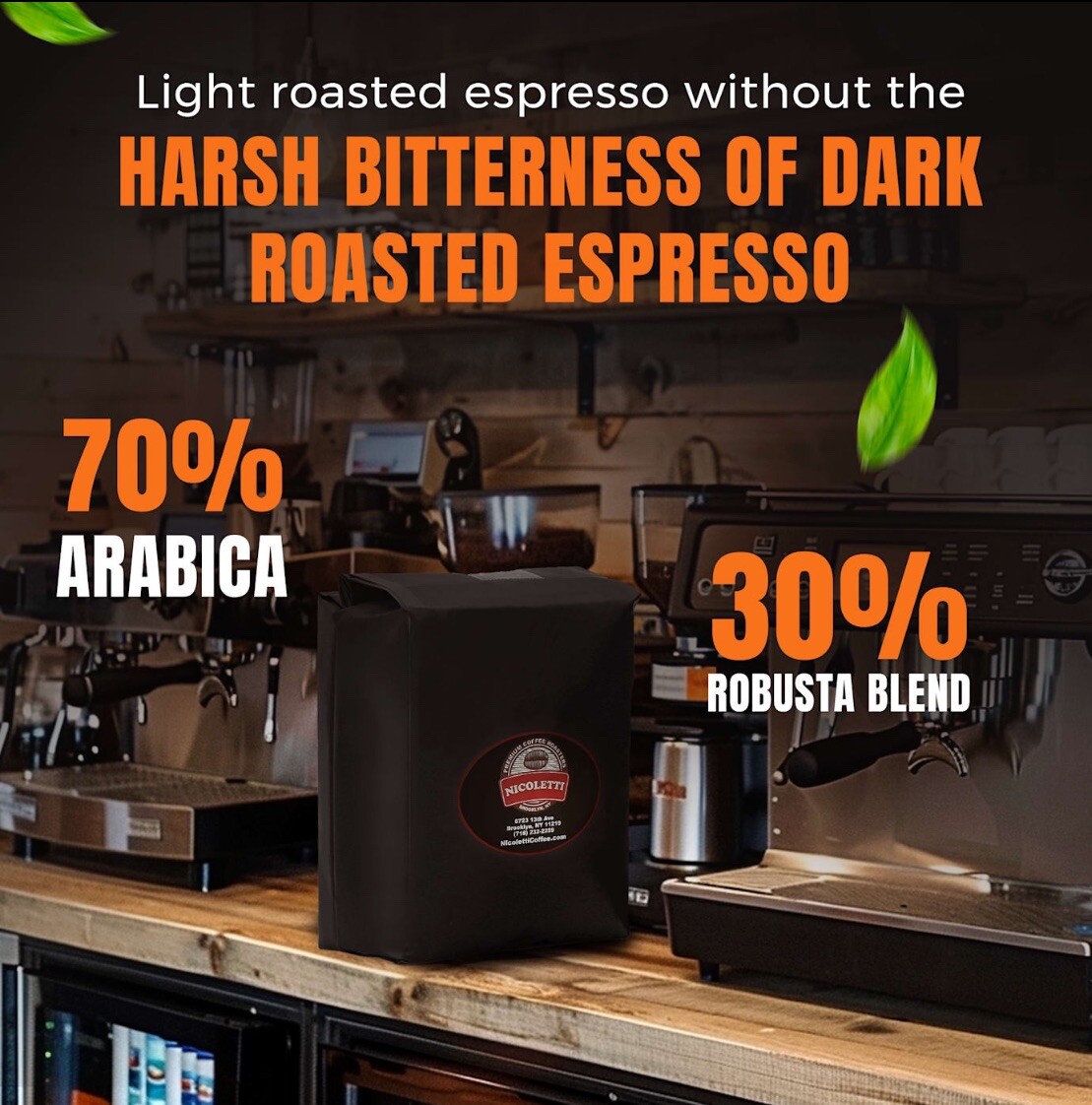 Nicoletti Coffee Espresso Roast Beans 5lb 🇮🇹 (Made In Brooklyn NY Since 1972)