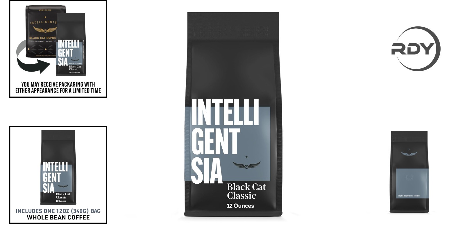 12 Ounce Black Cat Classic Espresso Whole Bean Coffee – Direct Trade Quality