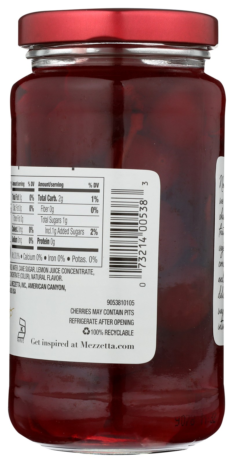 Maraschino Cherries With Stems By Mezzetta 11 Oz Juice 6 Pack