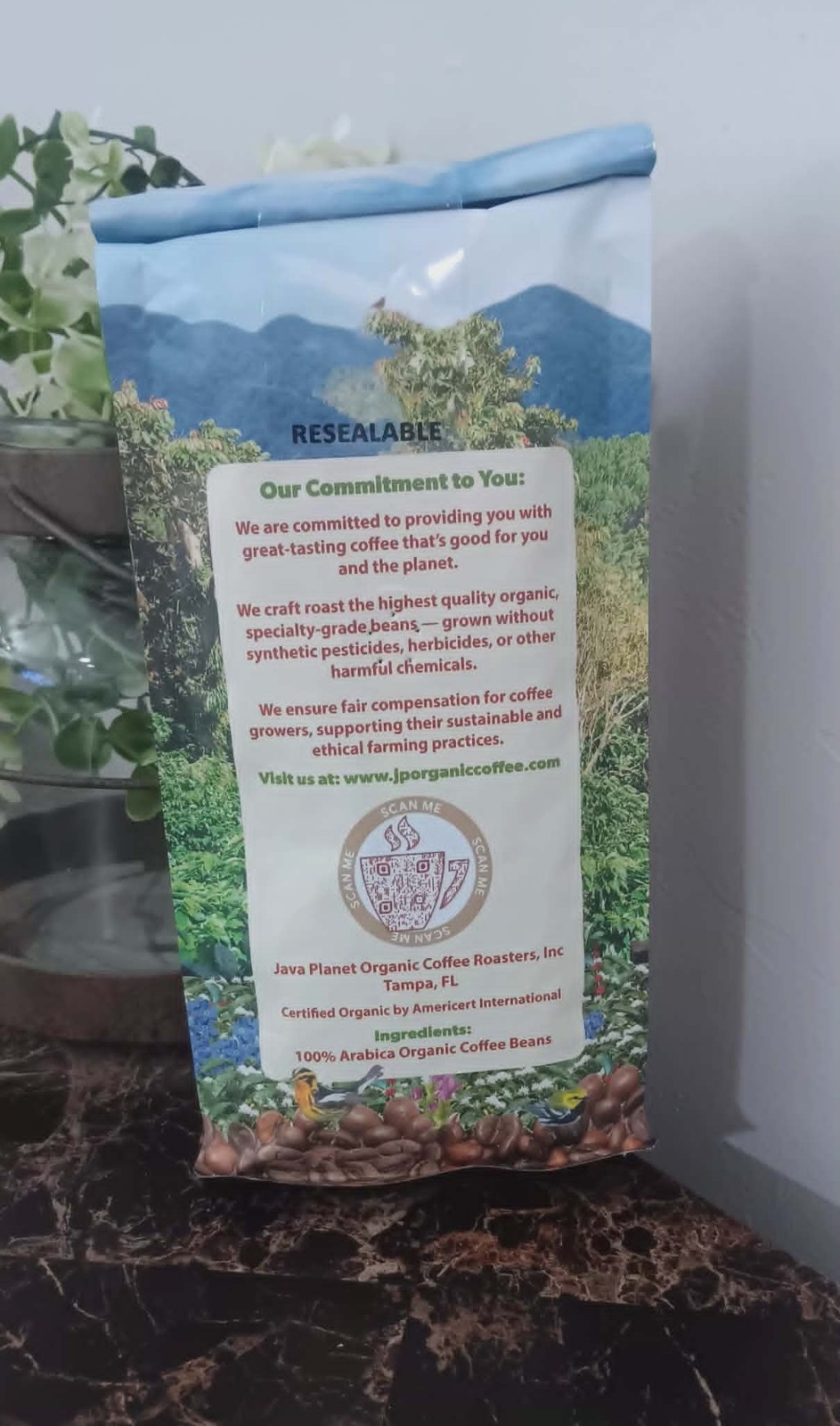 JAVA PLANET ORGANIC COFFEE ROASTED-ESPRESSO ORGANIC BLEND-EXP 12/2026-16 oz-NEW