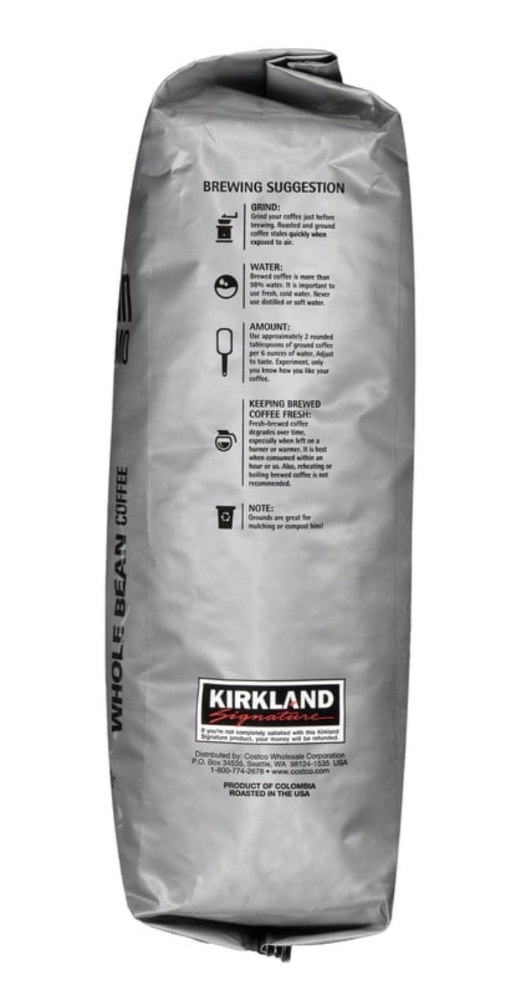 Kirkland Signature 100% Colombian Supremo Coffee, 48 Oz EXP 05/14/27