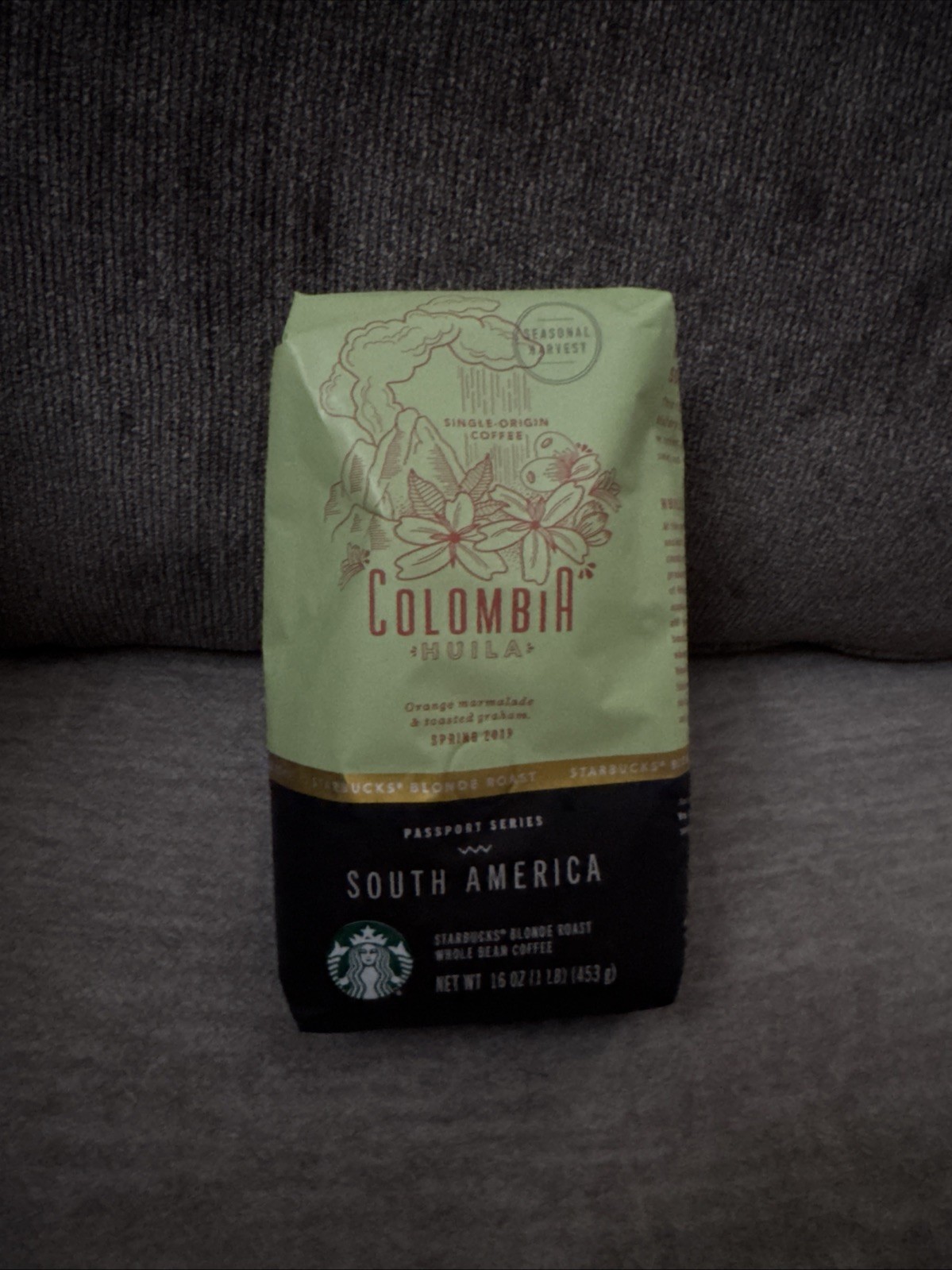 Starbucks Colombia Huila Single Origin Whole Bean Coffee