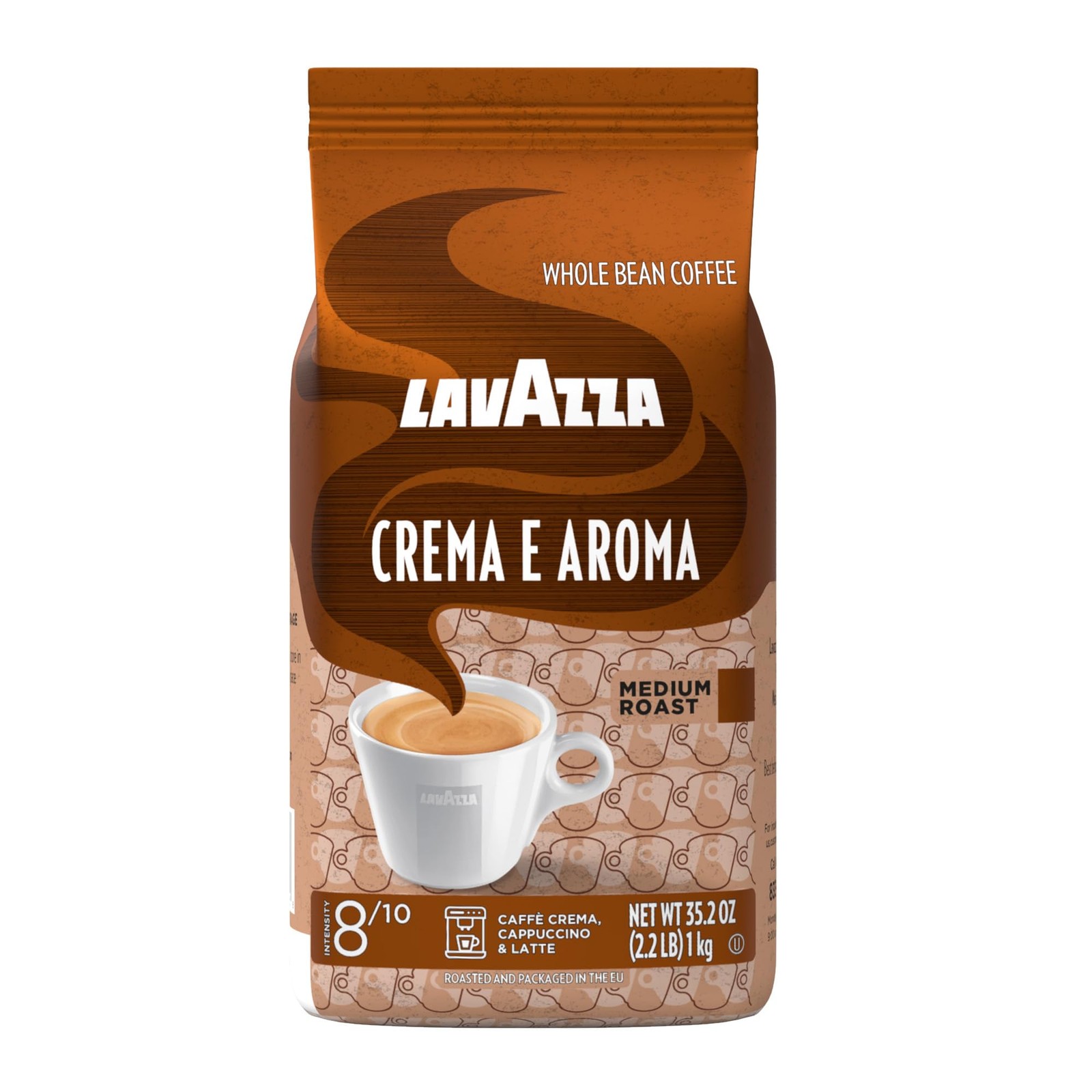 Lavazza Crema E Aroma Whole Bean Coffee Blend, 2.2-Pound Bag , Balanced medium r