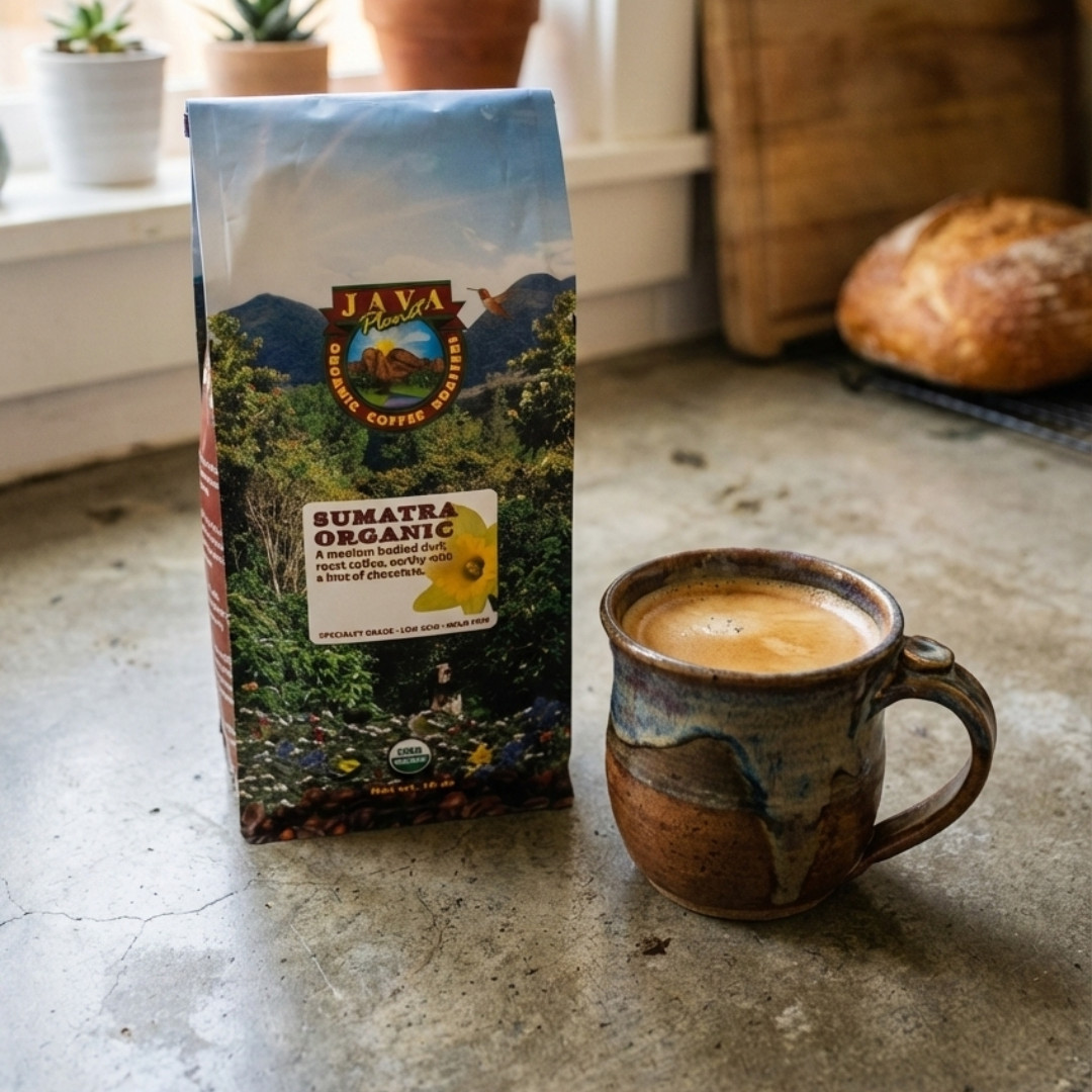 Java Planet Sumatra Organic Coffee Dark Roast Low Acid Mold Free Beans/Ground