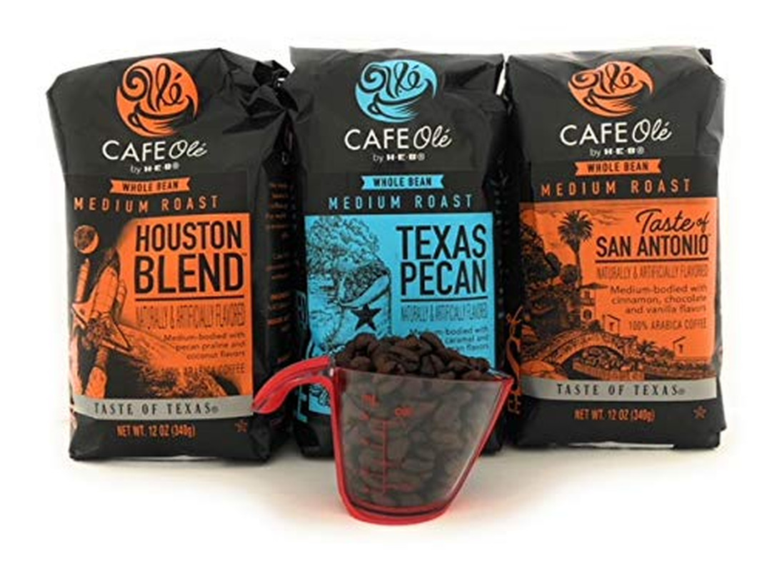 Taste of Texas – Whole Bean Gift Assortment Bundle with Goodcook Coffee Measure