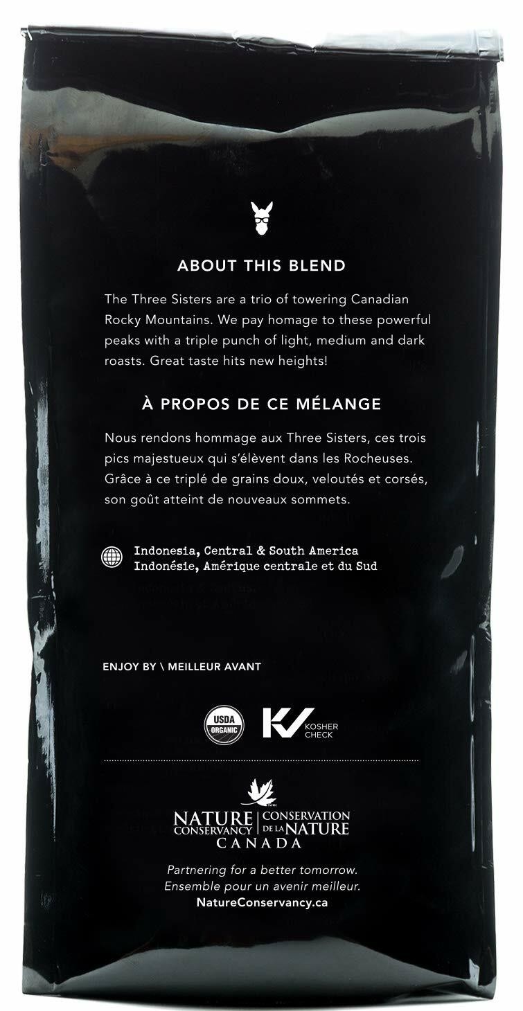 Kicking Horse Whole Bean Coffee Three Sisters Medium Roast Imported from Canada