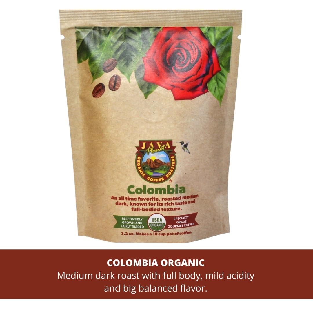Organic Mold Free Coffee, Gift Sampler Set, 1.32 LBs in 6 Bags