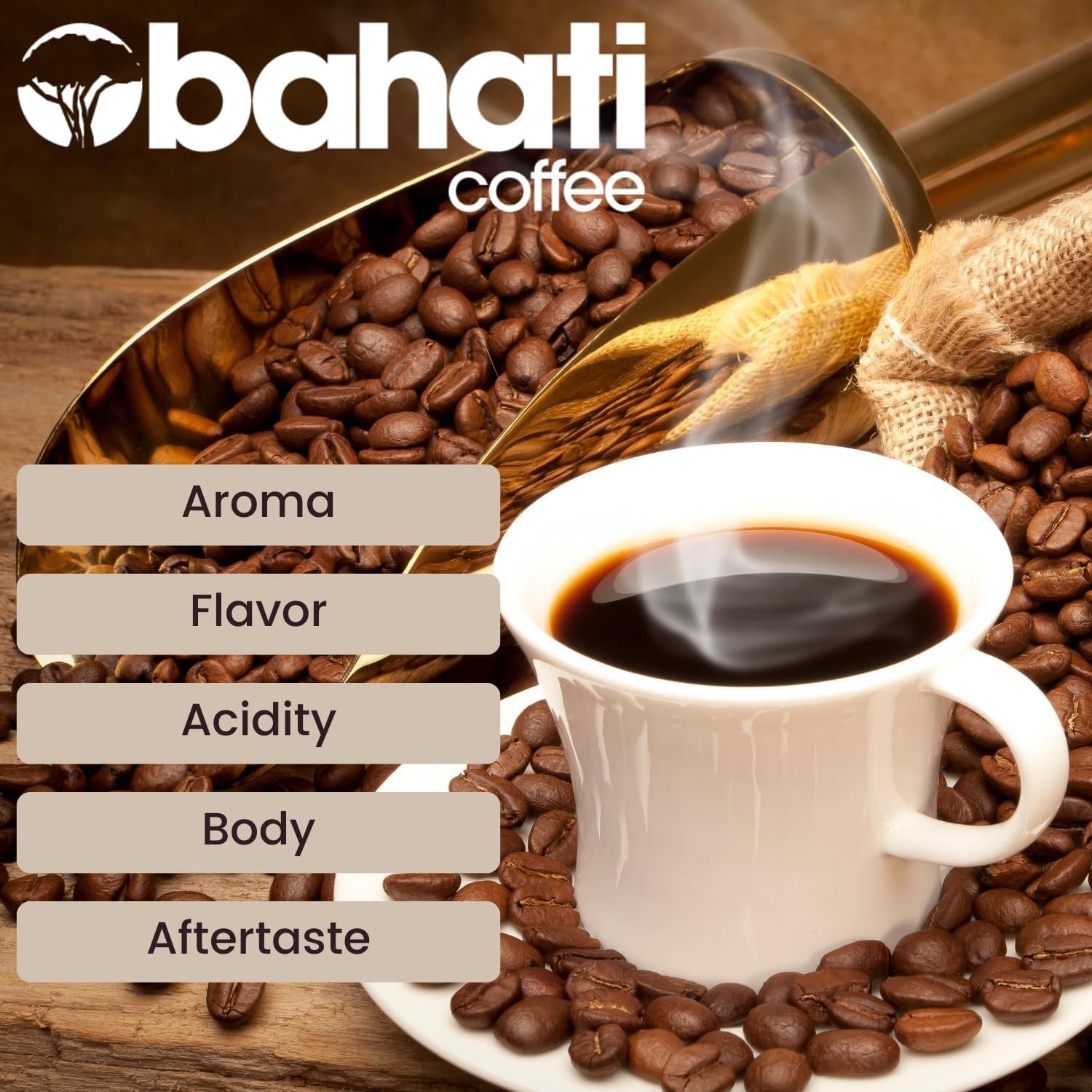 Ethically Sourced Kenya AA Arabica Coffee – 100% Pure Medium Roast Beans 2 LB