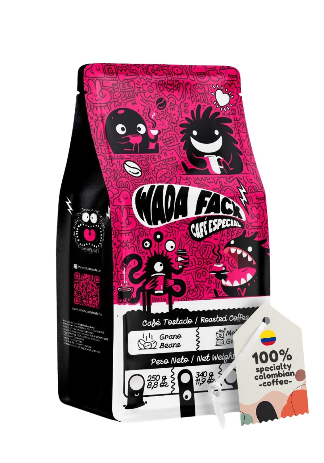 Wada Fack Single Origin Coffee 454g Medium Roast Colombian Whole Bean Score 88