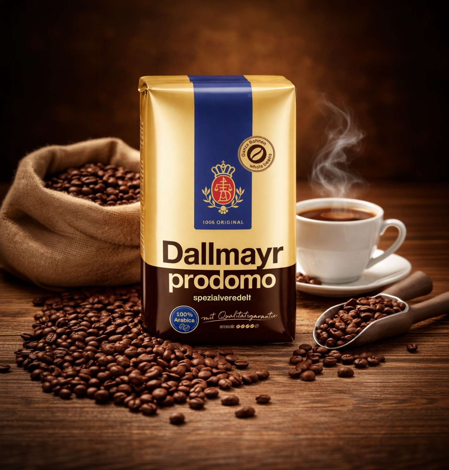 DALLMAYR PRODOMO Coffee Beans Top-Quality German Product 17.6oz – PACK OF 5
