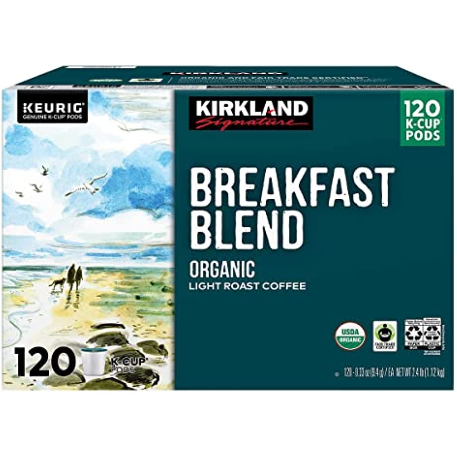 Kirkland Signature Organic Breakfast Blend Light-Roast Coffee