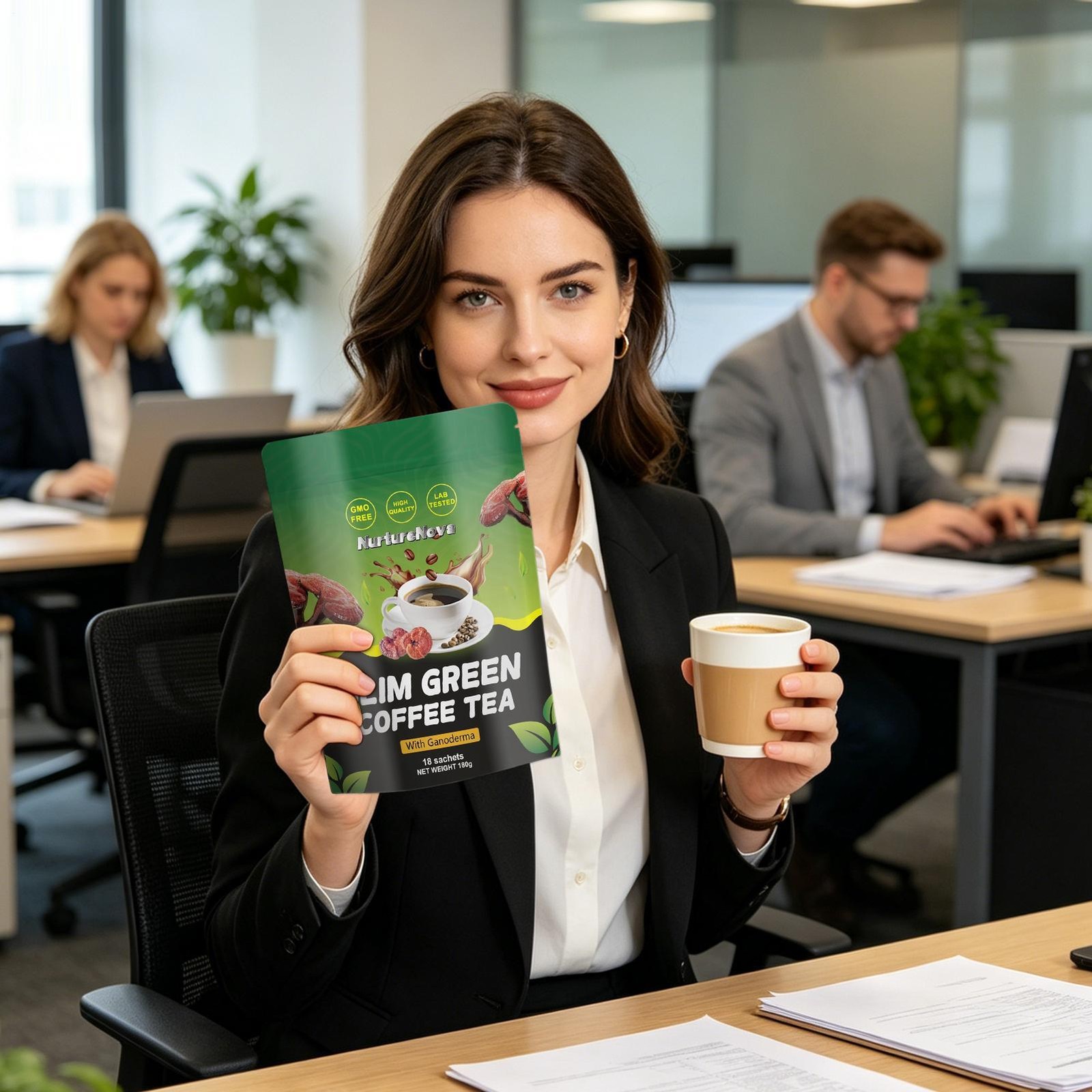 SLIM Green Coffee Ganoderma WEIGHT LOSS Control Detox Tea – USA Seller 18 Pcs