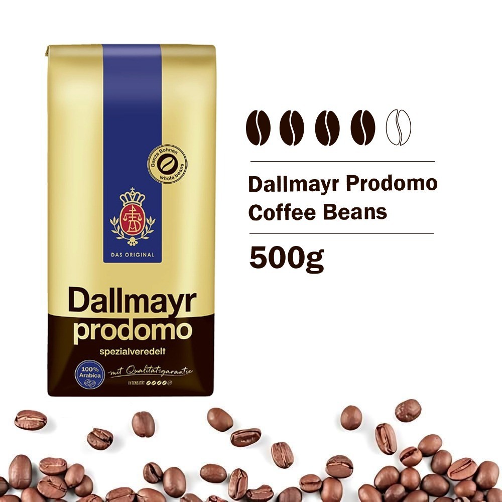 DALLMAYR PRODOMO Coffee Beans Top-Quality German Product 17.6oz – PACK OF 5