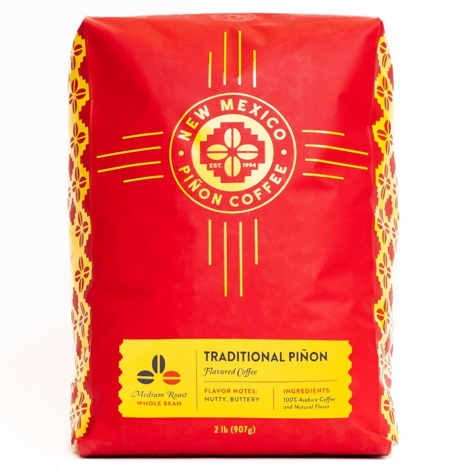 Mexico Piñon Coffee Naturally Flavored Coffee (Traditional Piñon Whole Bean, 2