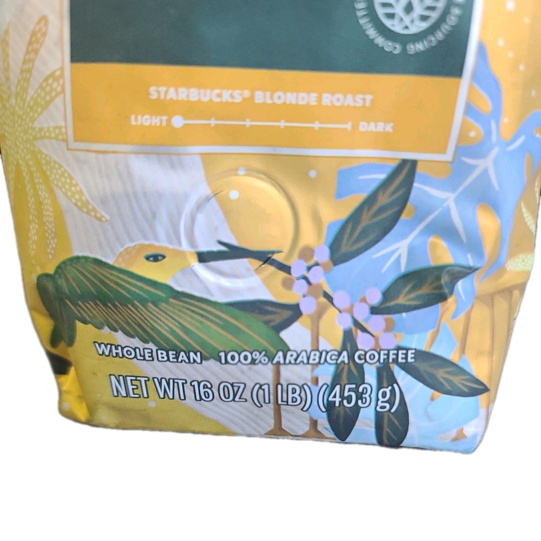 Starbucks Veranda Blend Blonde Roast Whole Bean Coffee Toasted Malt 16oz