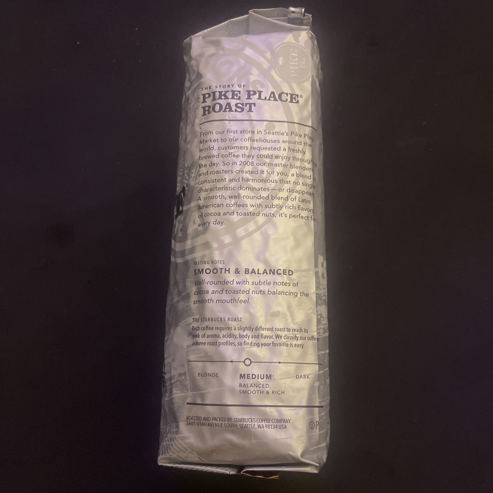 Starbucks Pike Place, Med Roast, Whole Bean, Arabica Coffee – 16oz- 2022