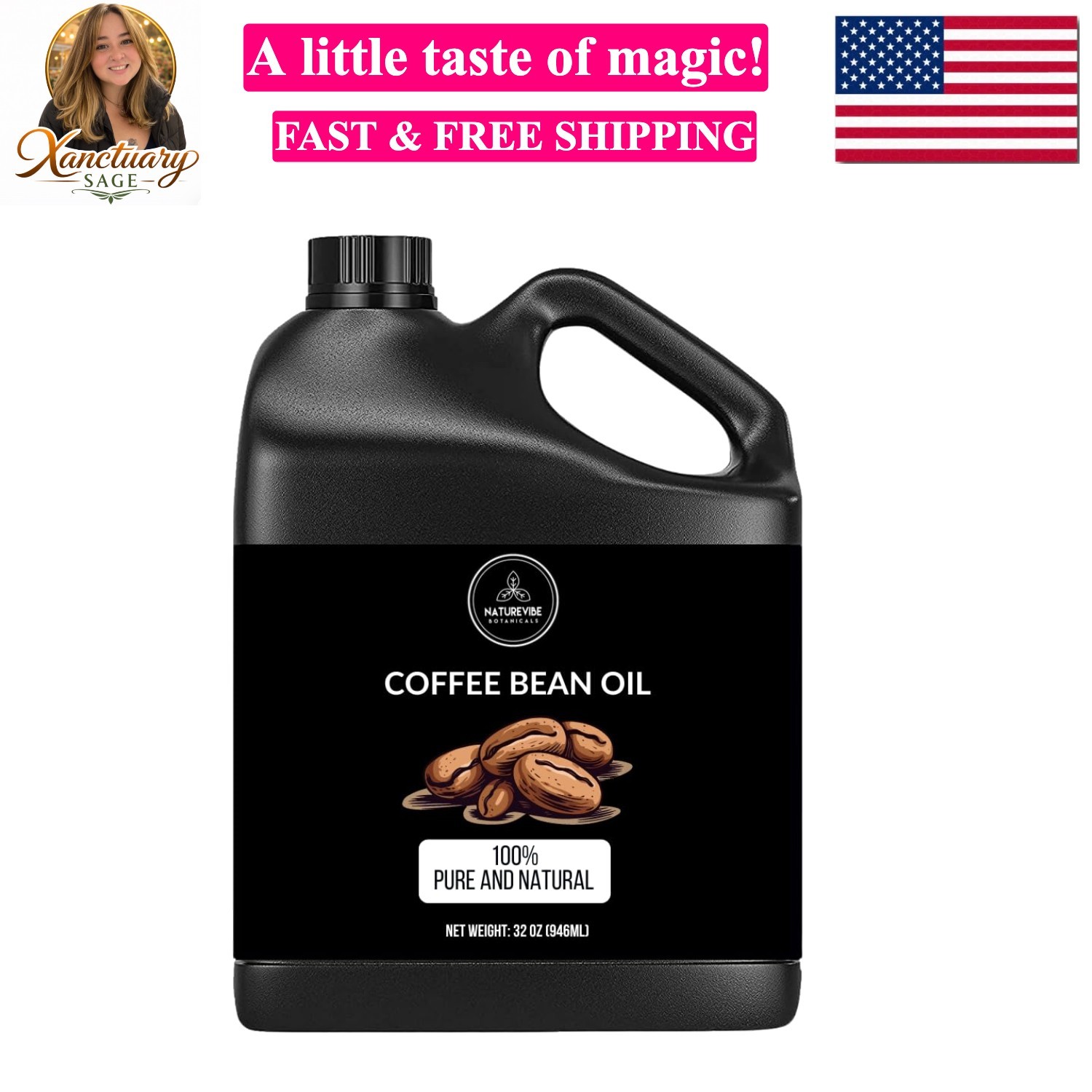 Coffee Bean Oil 32 Ounces | 100% Pure and Natural | Great for Skin Care and H…