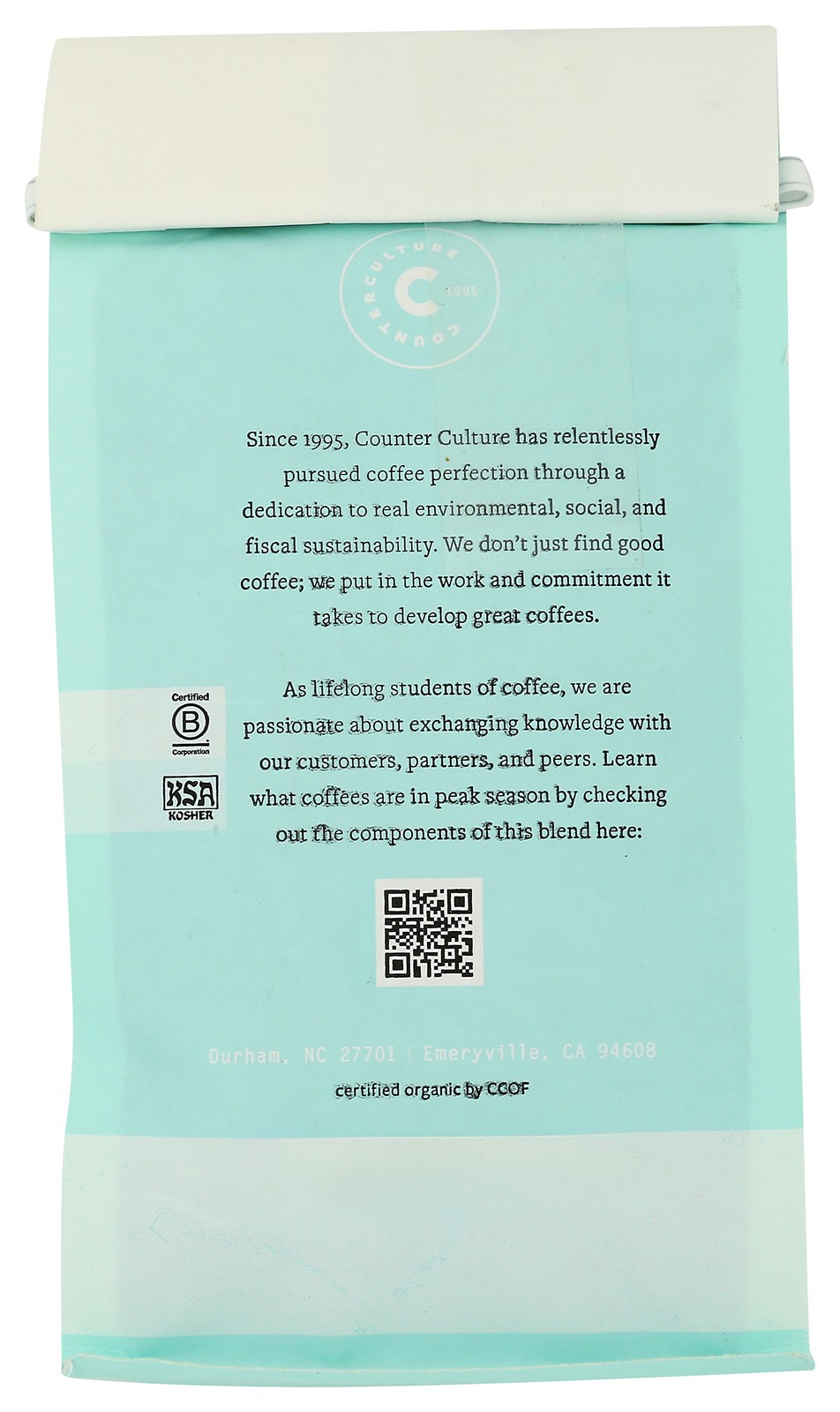 Organic Fast Forward Whole Bean Coffee By Counter Culture 12 Oz 6 Pack