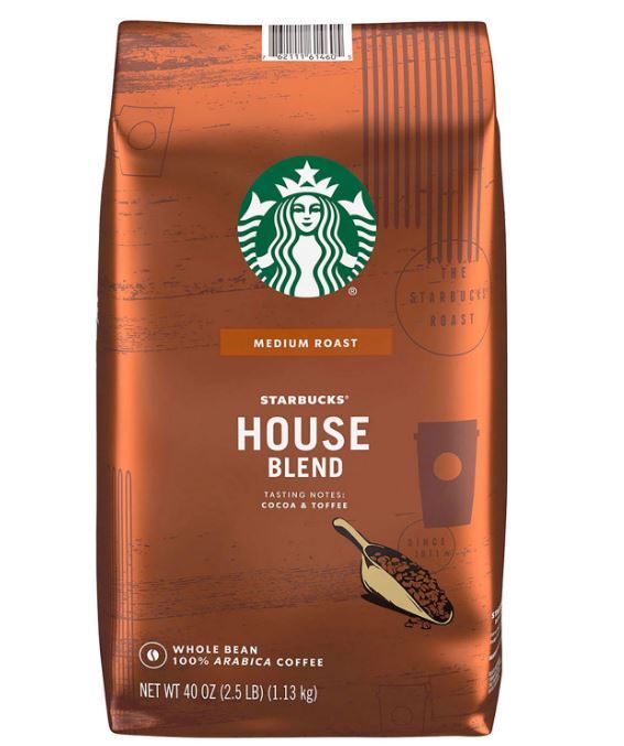 Starbucks House Blend Whole Bean Coffee (40 oz. bag) 2 Pack