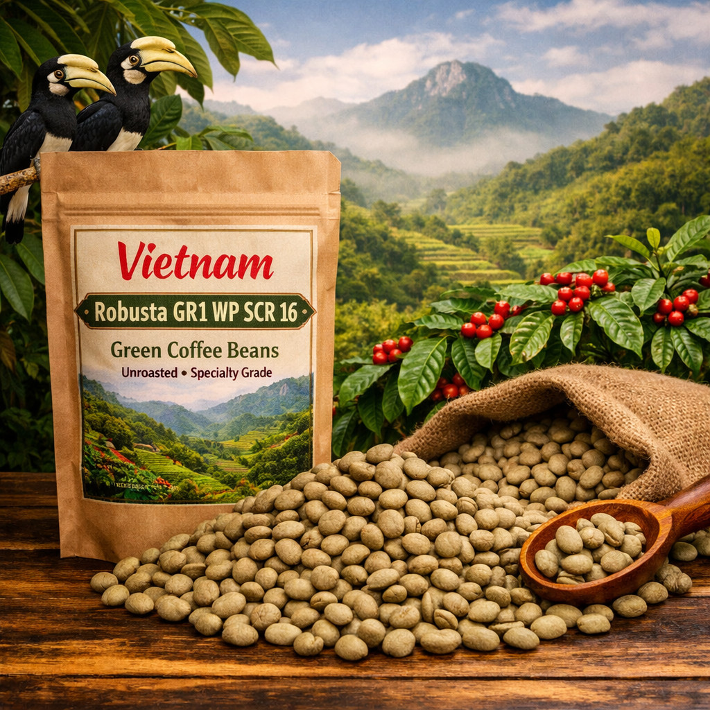 Vietnam Robusta GR1 WP SCR 16 | Specialty Green Coffee