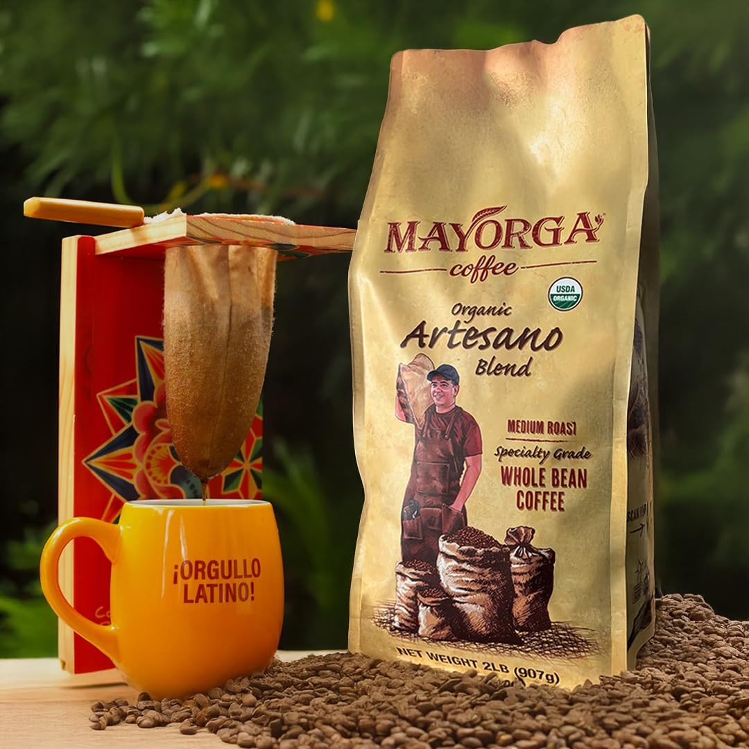Mayorga Organic Arabica Medium Roast Whole Bean Specialty Coffee Artesano Blend