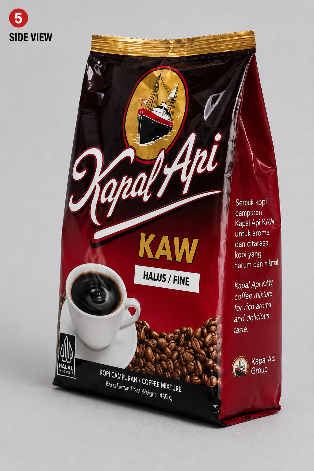Kapal Api Kaw Fine Coffee Mixture 440g Indonesian Ground Coffee Halal