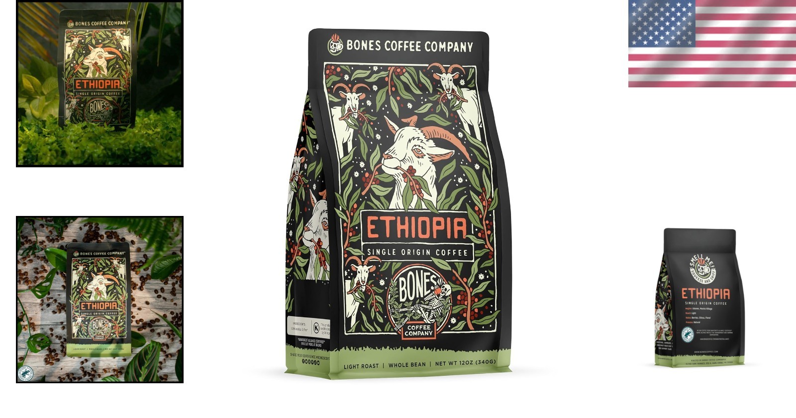 Ethiopia Single-Origin Medium Roast Coffee – Citrus, Floral & Berry Notes, 12 oz