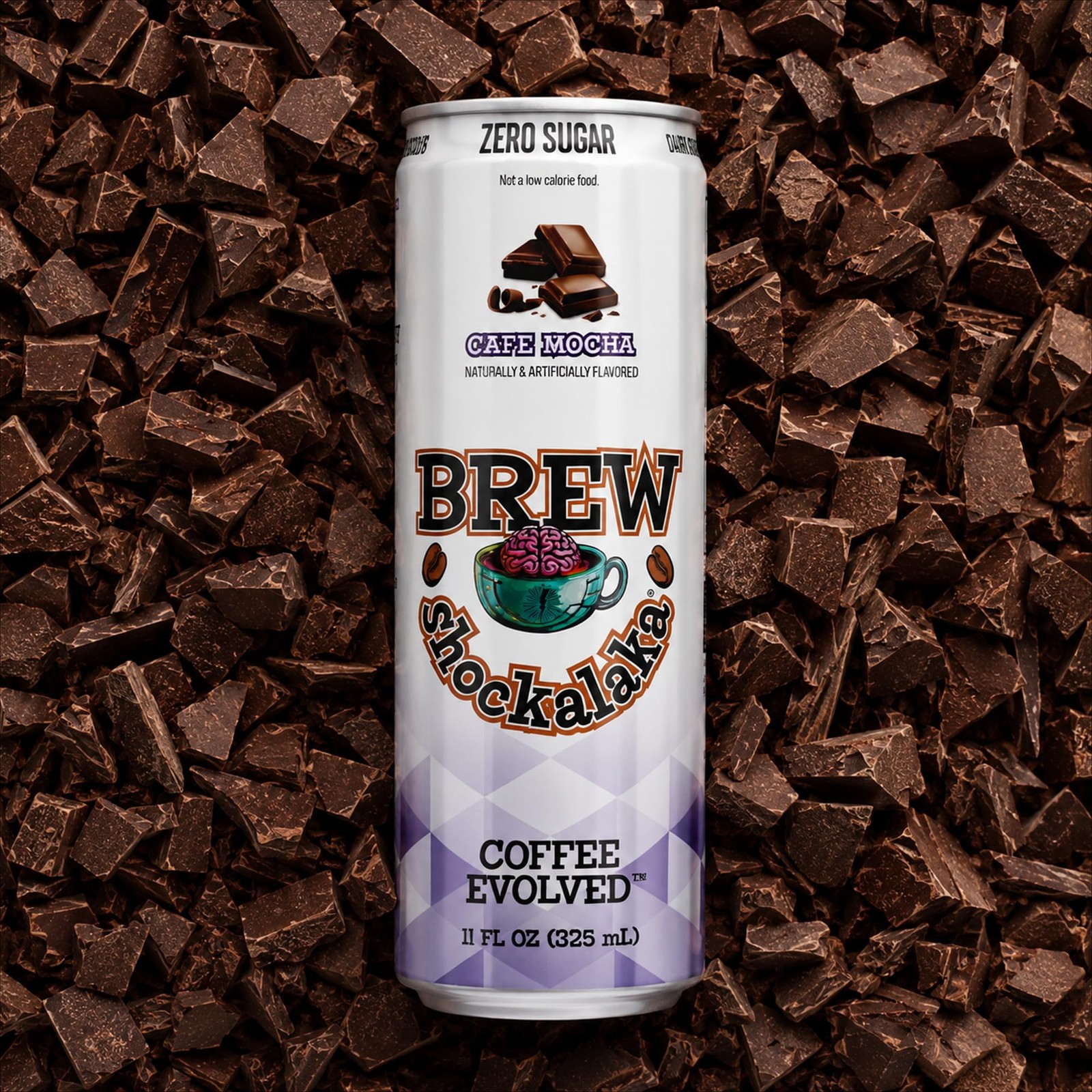 Brew Shockalaka Cafe Mocha Coffee RTD Zero Sugar 11 FL OZ 12 Pack