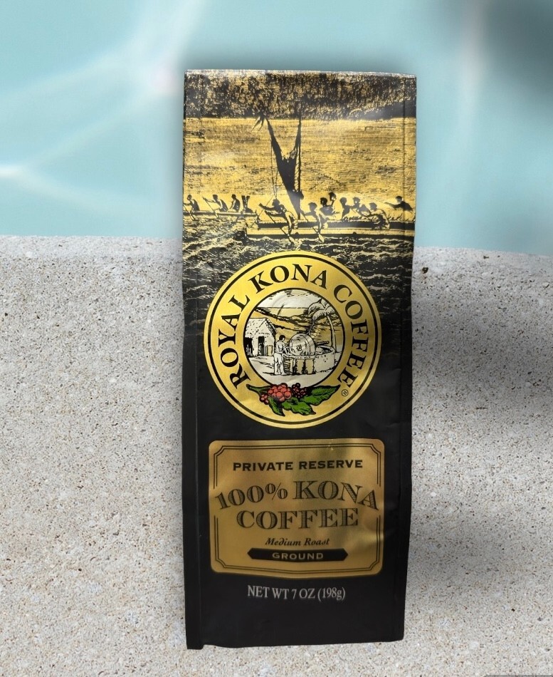 Hawaii ROYAL 100% KONA Coffee GROUND PRIVATE RESERVE Medium Roast 7oz