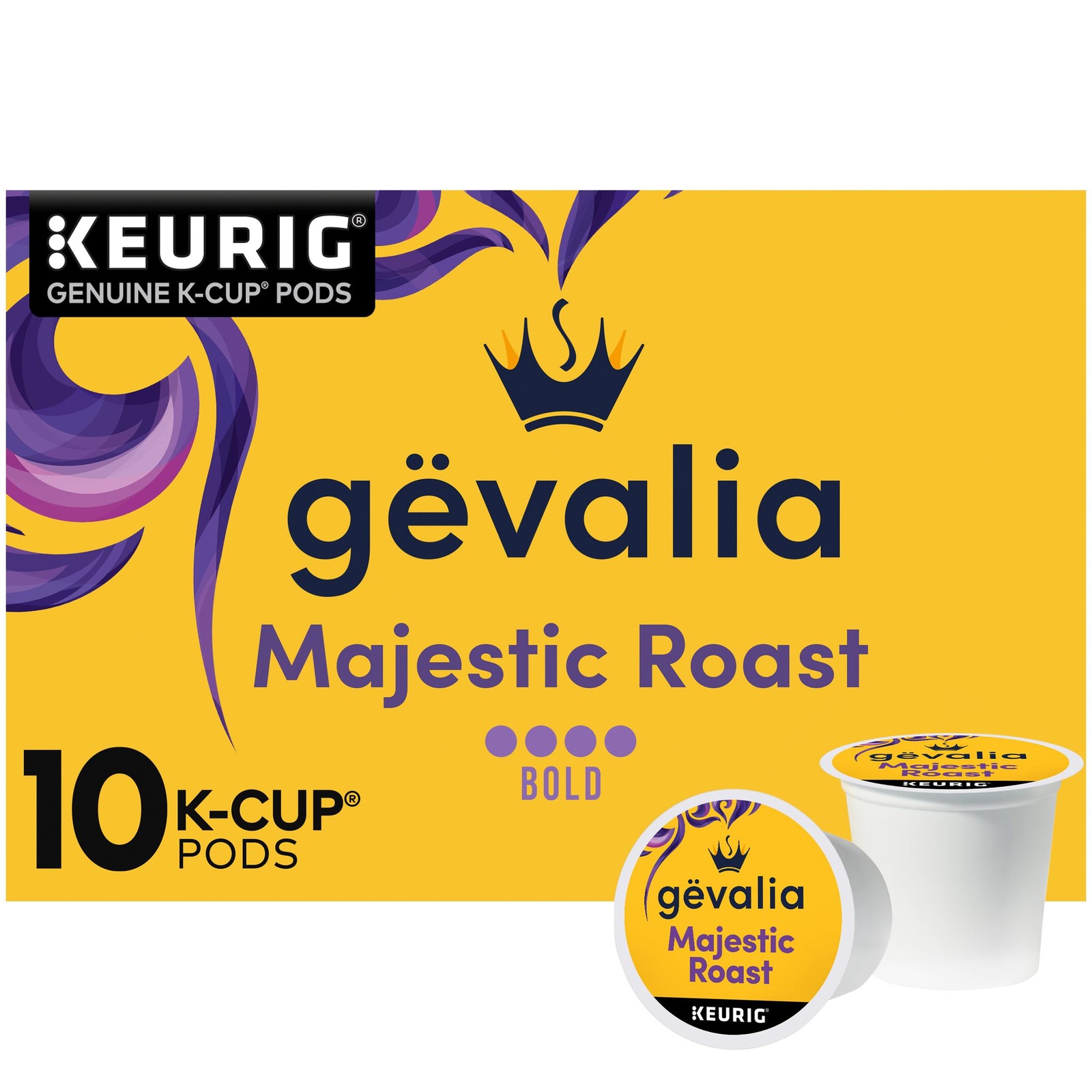 Gevalia Majestic Roast Bold K‐Cup Coffee Pods, 10 ct 3.4 Oz (Pack of 1)