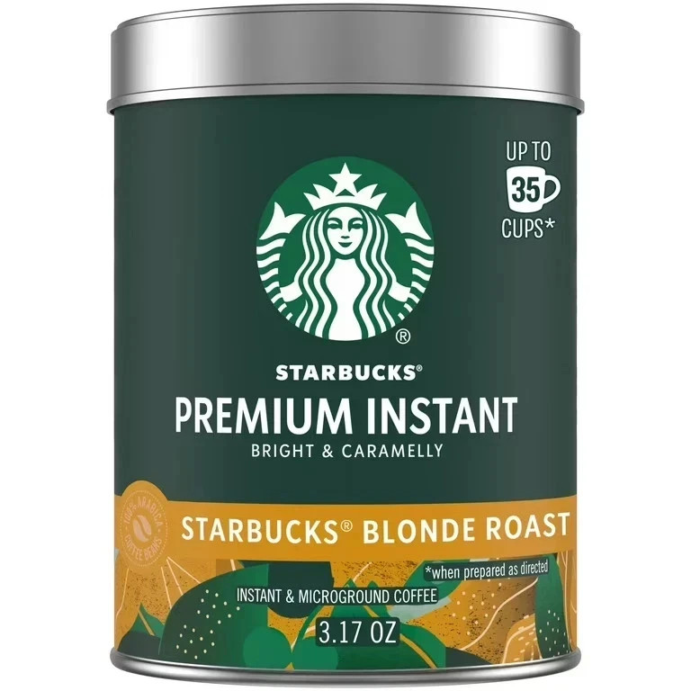 Premium Instant Coffee, Blonde Roast Coffee, Arabica Beans, 3.17 Oz