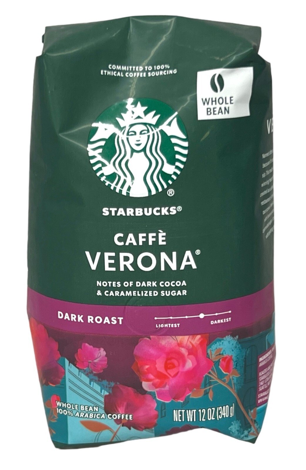 Starbucks Caffe Verona Whole Bean Dark Roast Coffee 12 oz