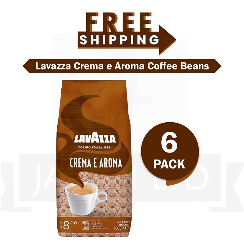 Lavazza Crema e Aroma Whole Bean Coffee, Medium Roast, 2.2 lb Bag – PACK OF 6