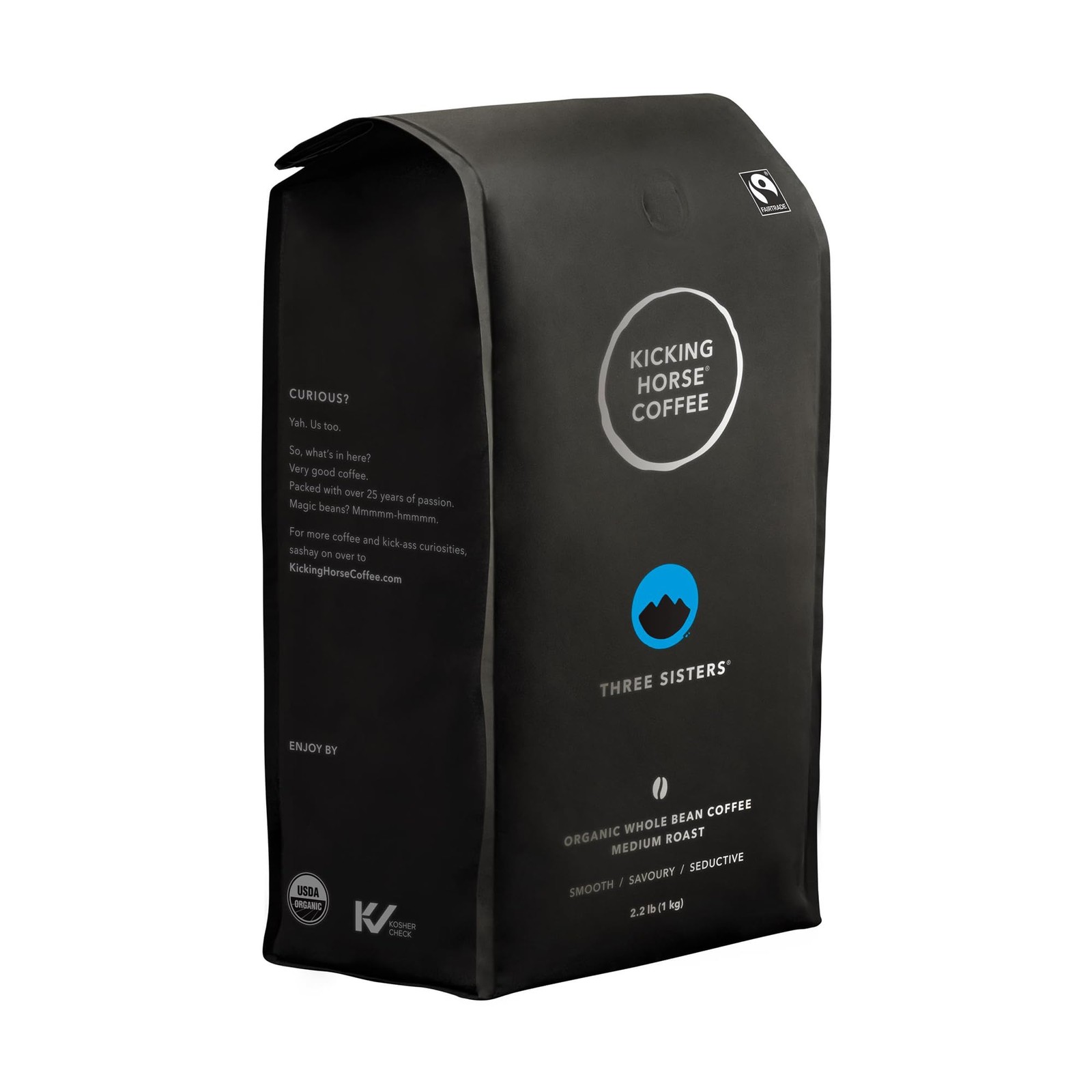 Coffee Three Sisters Medium Roast Whole Bean 2.2 Pound Certified Organic Fairtra