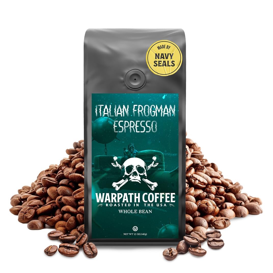 Warpath Coffee Whole Bean Coffee, Italian Frogman 12 Ounce (Pack of 1)
