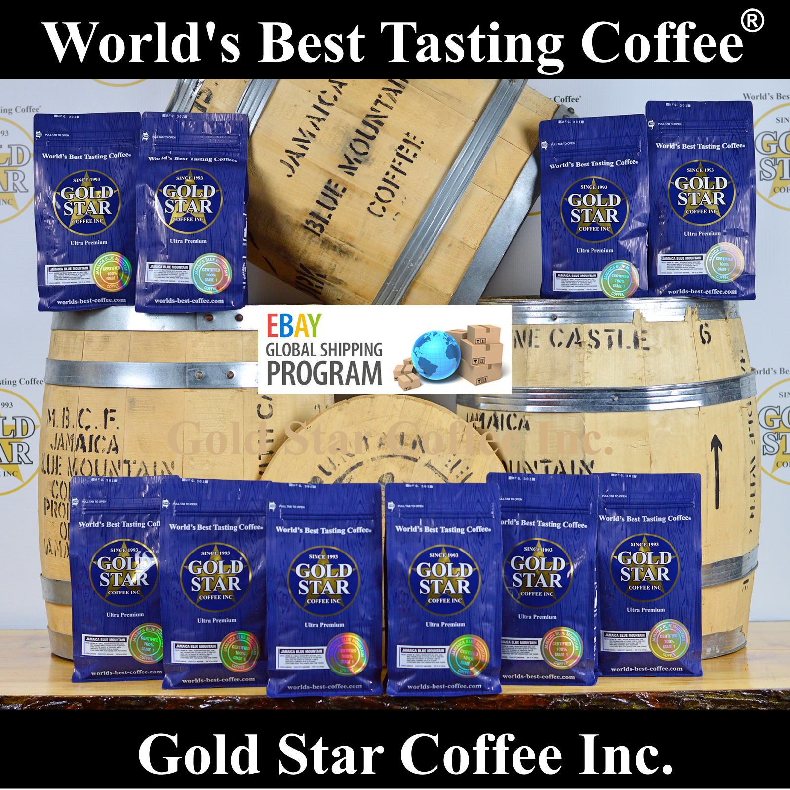 World’s Best Coffee – 10 lb Jamaica Jamaican Blue Mountain Grade 1 Fire Roasted