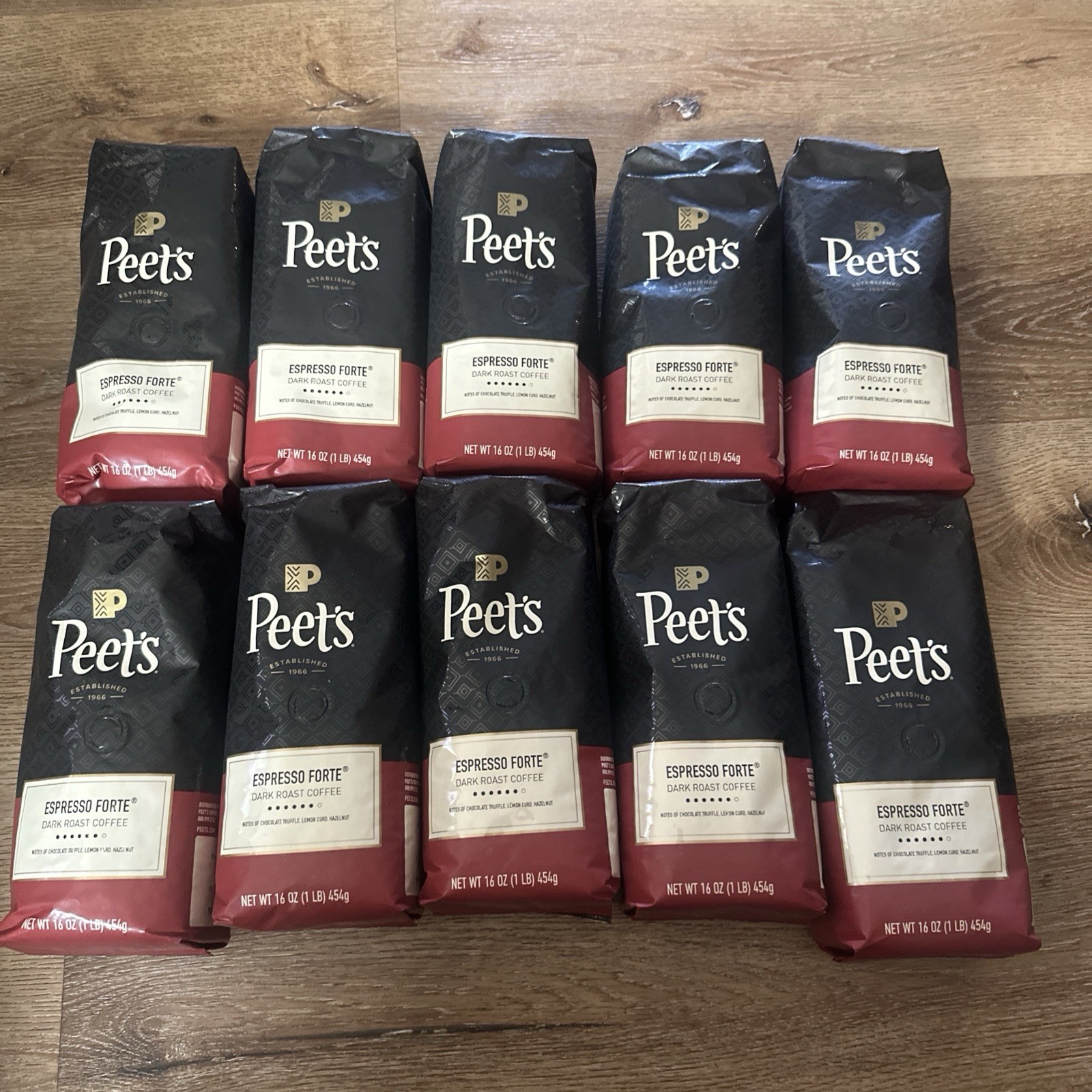 10 Pounds Peet’s Espresso Forte Dark Roast Whole Beans
