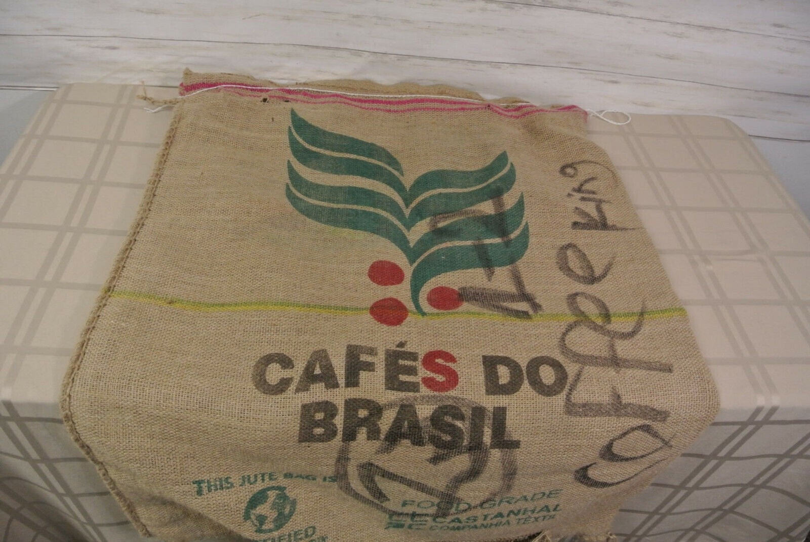 Green Coffee Bag WALL ART Decor Brazil Landscape Mountains Cafe Imports