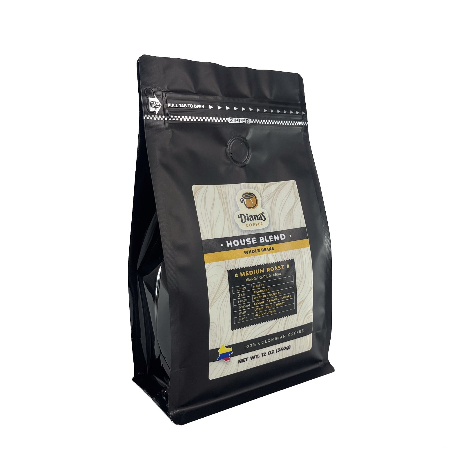 Diana’s Coffee | Original Specialty | Blend | Whole Bean | 12 oz (340g)
