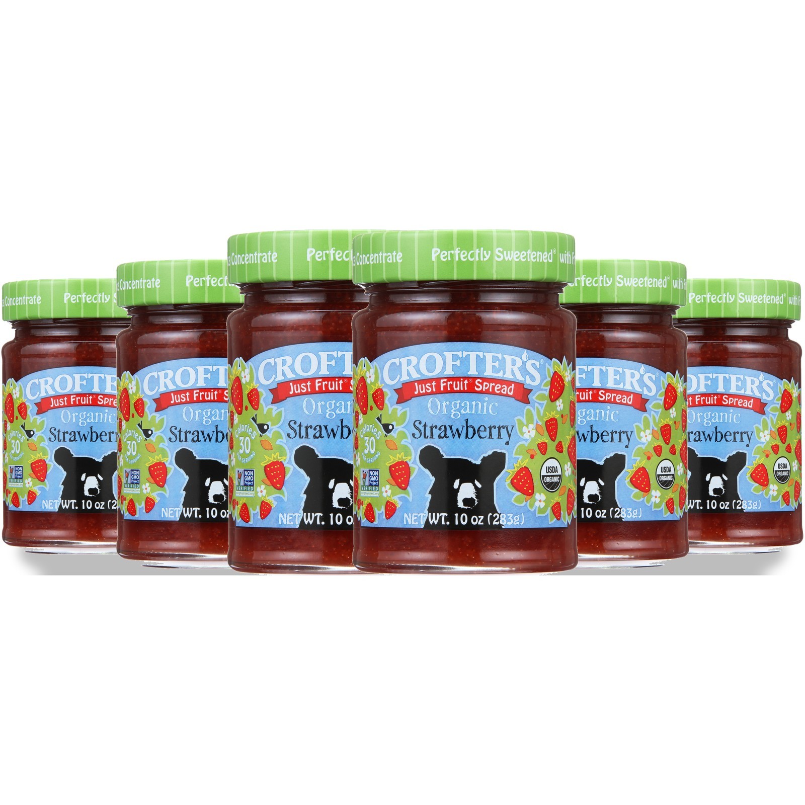 Organic Strawberry Just Fruit Spread By Crofter 10 Oz 6 Pack