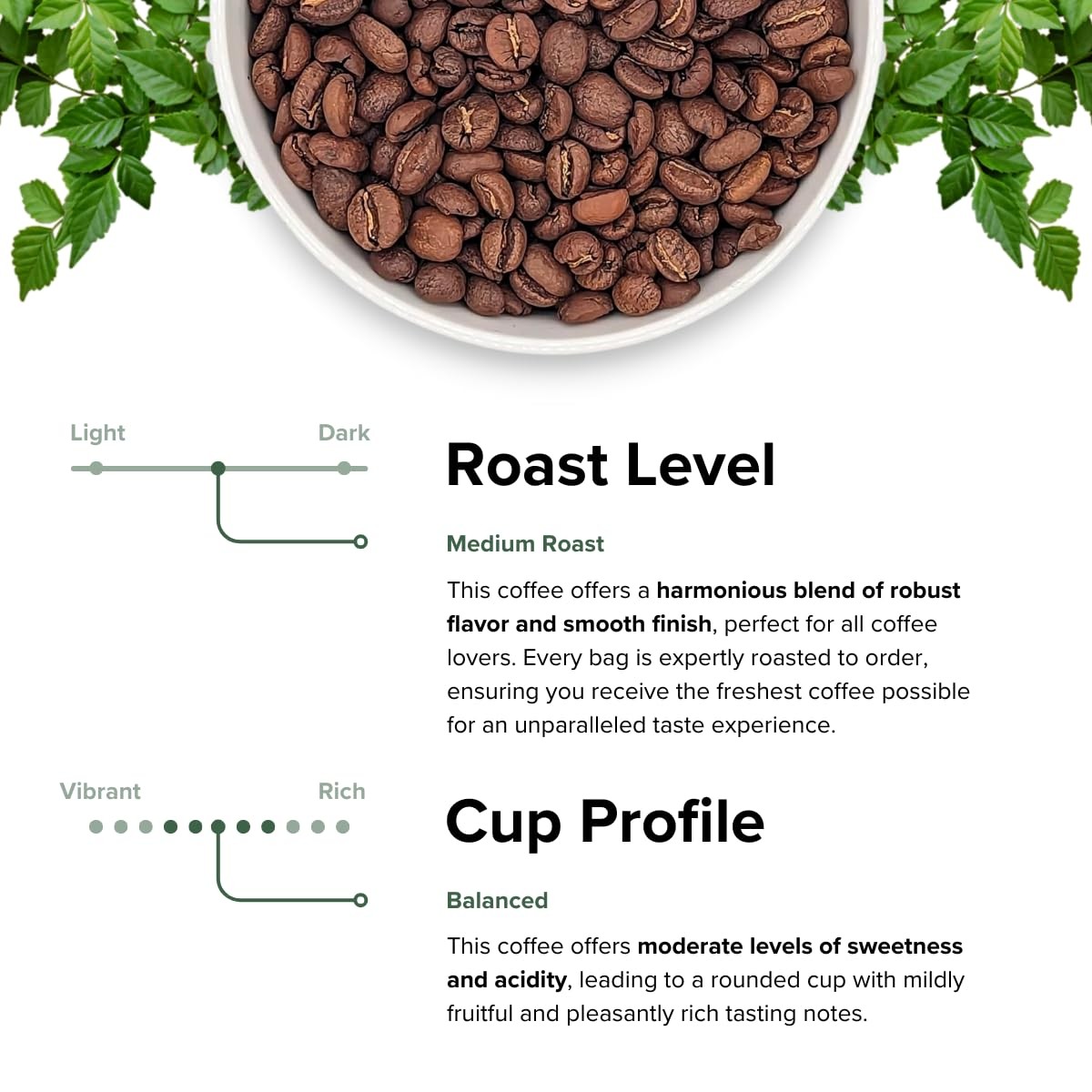 Rothrock Coffee Creekside Blend Medium Roast Specialty Whole Bean 340g Bag Unit
