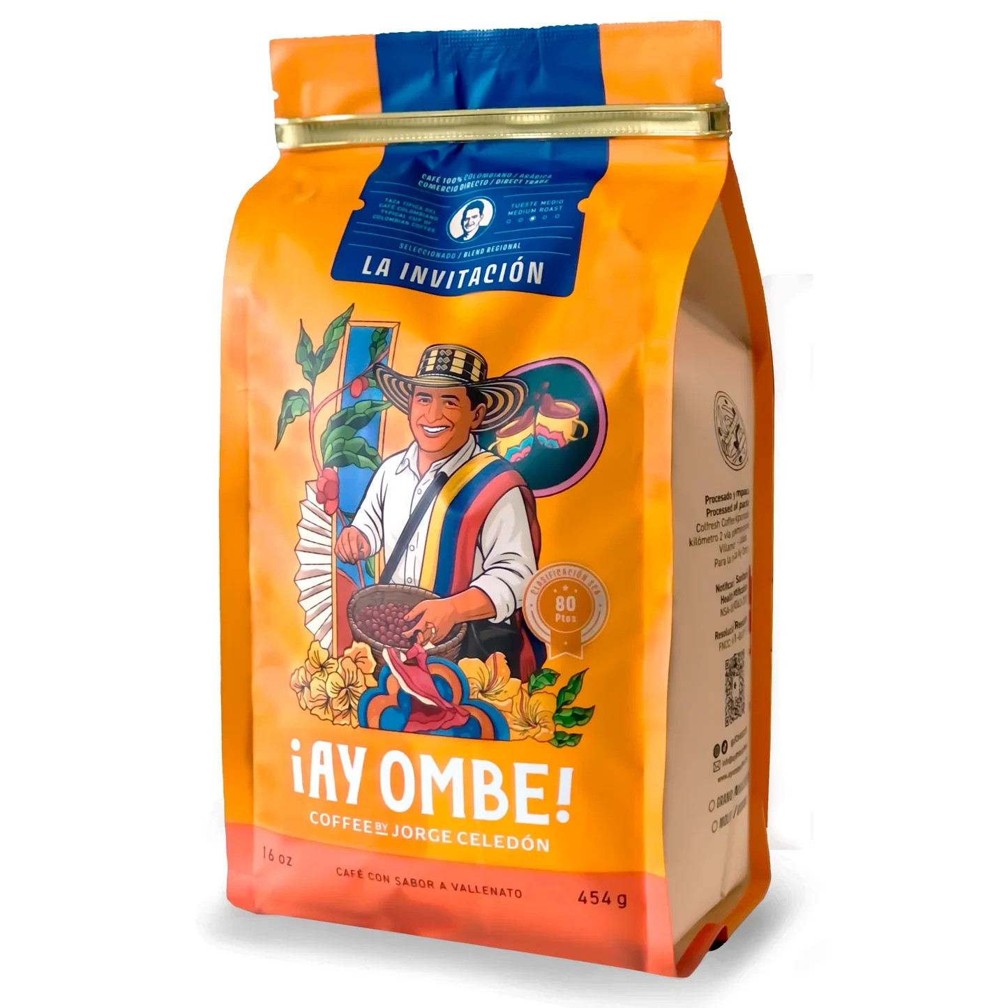 Ay Ombe Specialty coffee SCA 80pts Colombian Arabica whole bean medium roast