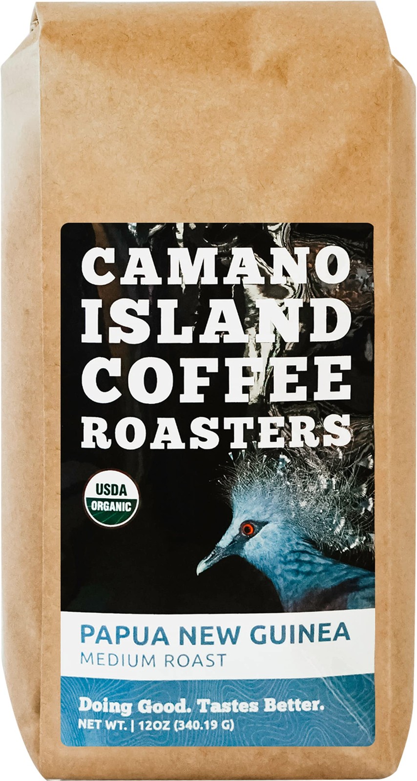 Papua New Guinea Whole Bean 12oz Fresh Medium Roast, USDA Organic, Fairly Tra…