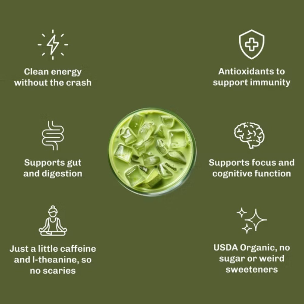Brand new, authentic MUDWTR Organic Matcha Mushroom Coffee Alternative – 2.5oz